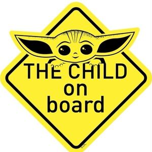 Chroma Graphics Mandalorian The Child On Board Vinyl Sticker Decal New Star Wars